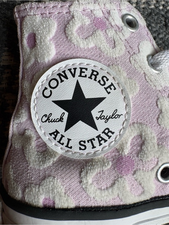 Converse All Stars Other - Kids Converse High-Top Floral Canvas Sneakers in Light Pink